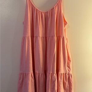 Old Navy Coral Sleeveless Tiered Dress
